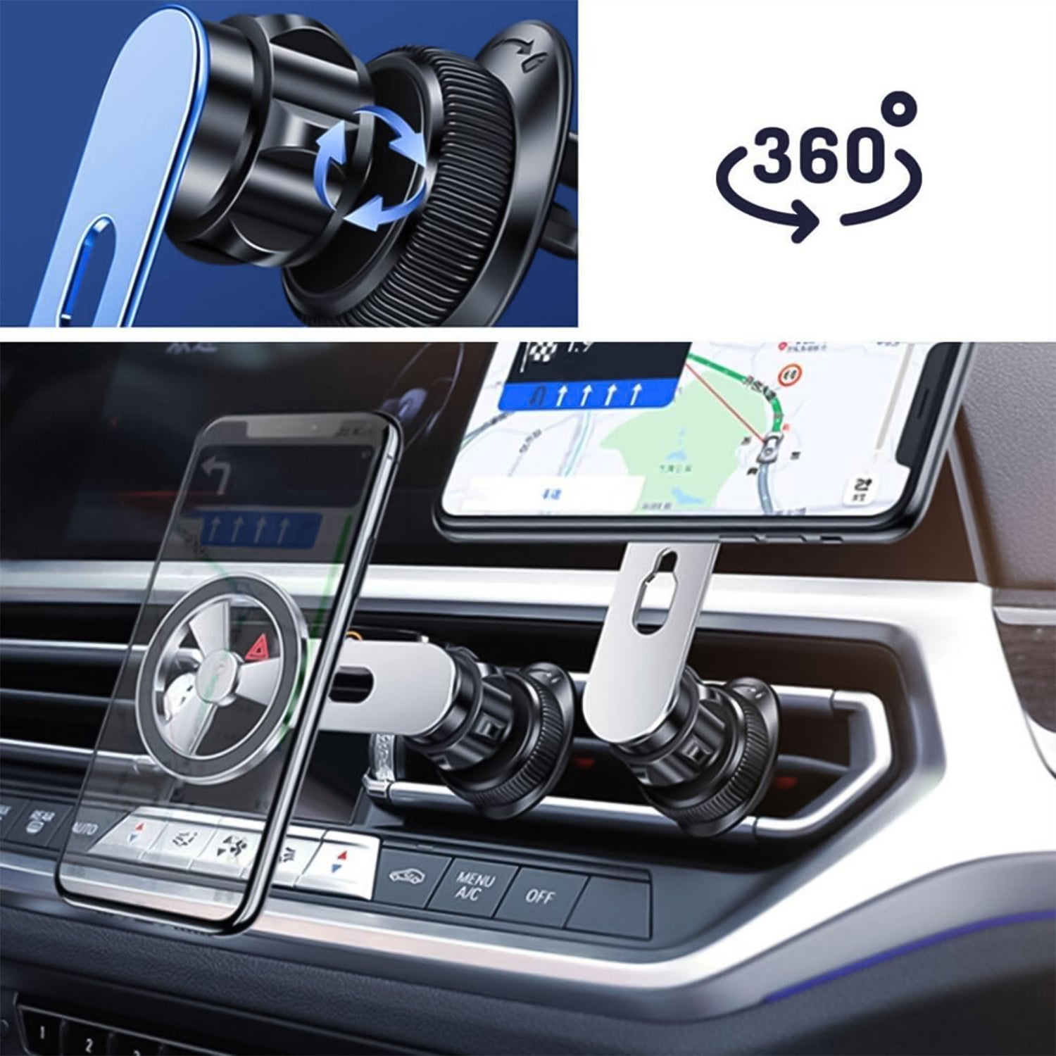 Compact Rotatable Air Vent Magnetic Phone Mount Compact Rotatable Air Vent Magnetic Phone Mount